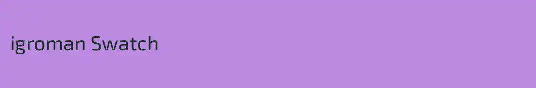 igroman Swatch